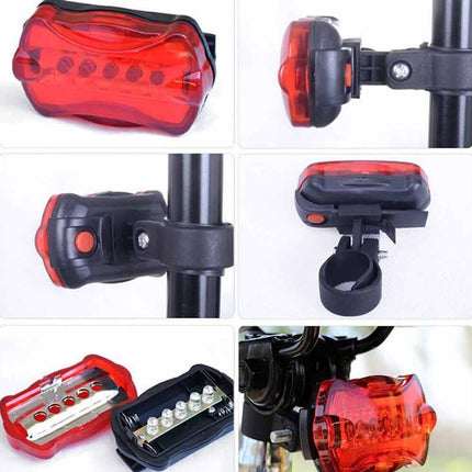 2X Bike Light Set Front Rear 5 LED Bicycle Tail Lights Waterproof