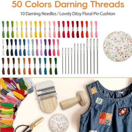 Mushroom Darning Loom Mini Knit Patch Kit DIY Weaving Repair Tool