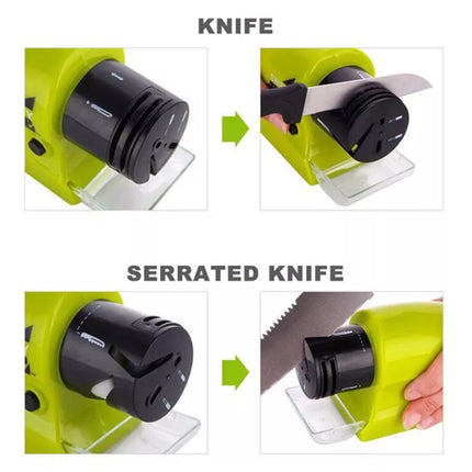 Cordless Electric Kitchen Sharpener Battery Operated Fast Sharp Tool