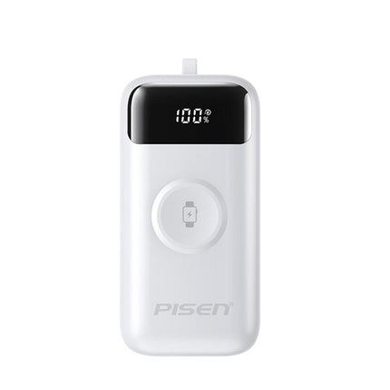 Pisen 10000mAh PD Fast Charging Power Bank 22.5W, Built-in Cable, CCC Certified