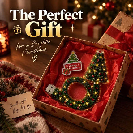 Christmas Santa Tree Projection Lamp, USB Holiday Night Light Decor