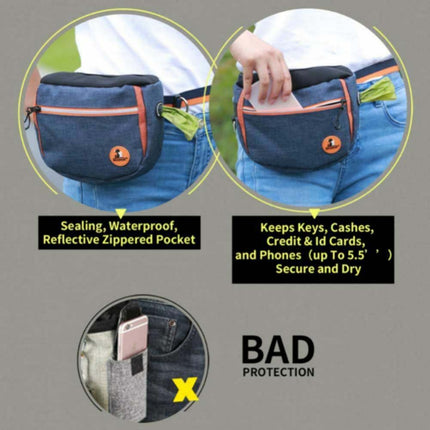 Large Capacity Dog Training Pouch, Waist Bag for Treats & Snacks