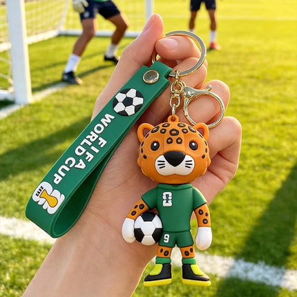 4 Pack 2026 World Cup Mascot Pendant Football Keychain Keyrings