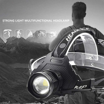 LED Headlight Bright Waterproof USB Rechargeable, 3 Batteries Included