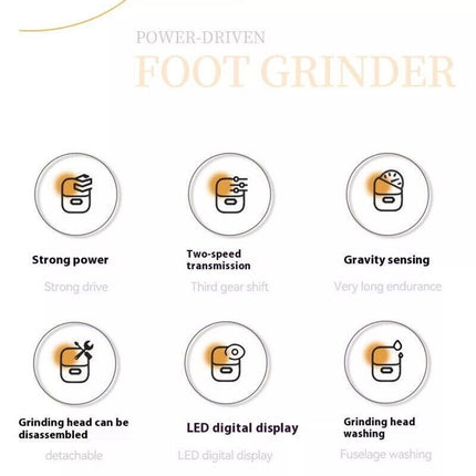 Electric Foot Callus Remover Grinder File Professional Dead Skin Tool + Tips