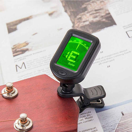 Digital LCD Clip-On Tuner for Guitar, Ukulele, Violin & More