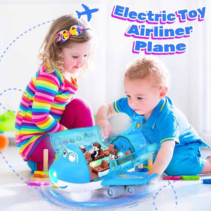 360° Rotating Electric Toy Plane with Music & Light for Kids Gift