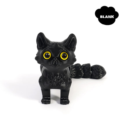3D Printed Cat Toy with Articulated Joints 16CM – PLA Fidget Figurine Gift