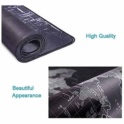 90x40cm World Map Non-Slip Gaming Desk Mat for Mouse & Keyboard