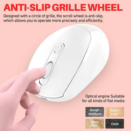 Rechargeable Silent Ergonomic 2.4G Dual Mode Bluetooth Mouse for PC