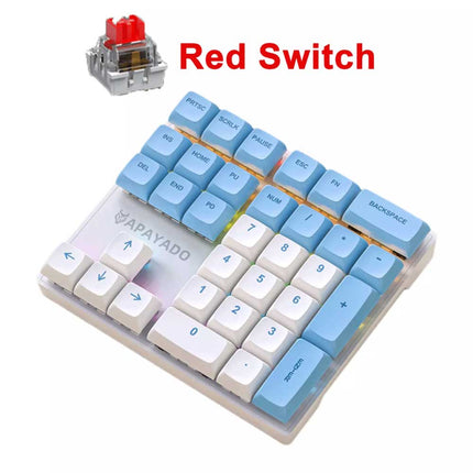 K33 RGB Mini Keyboard 33 Key Left Hand PBT Keycaps Plug Play Keypad