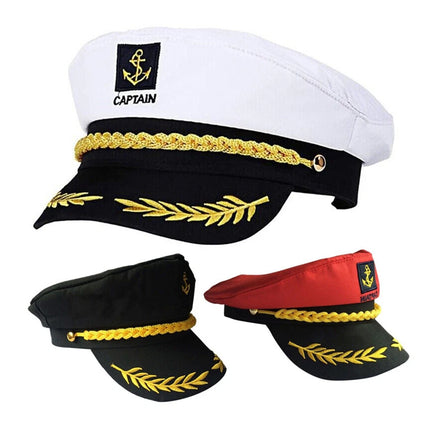 Navy Captain Hat, Skipper Yacht Hat, Sailor Costume Cosplay Fancy Dress