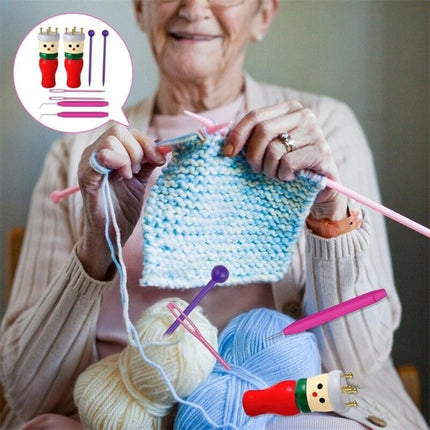 Wooden Spool Knitting Doll French Knitter 2-Pc Kit for Beginner