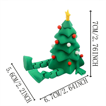 3D Printed Christmas Tree Desktop Decoration Movable Joints Tabletop