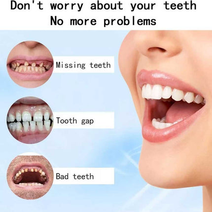 Comfort Fit Silicone Denture Set Temporary Teeth Veneers Dentures