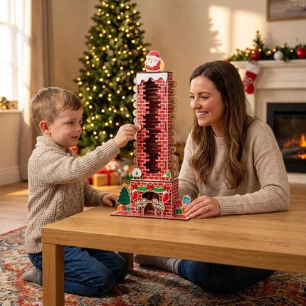 24 Day Xmas Santa Chimney Countdown Calendar Puzzle Toy NEW