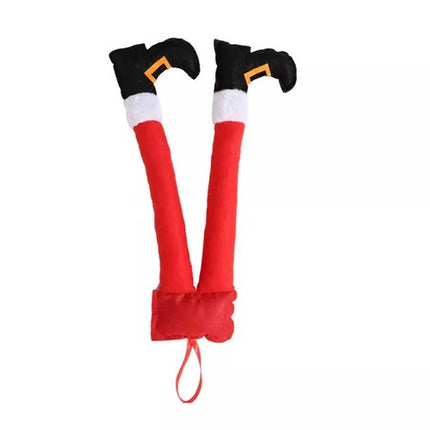 Christmas Santa Elf Legs Car Hanging Decor Stuffed Xmas Ornament Auto Truck