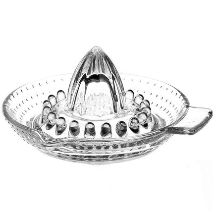 Traditional Glass Lemon Lime Juicer Press, 13cm Fruit Squeezer Tool
