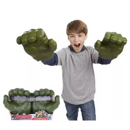 Green Monster Smash Hands Pair Cosplay Soft Gloves Party Toy