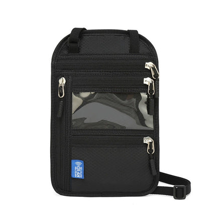 RFID Blocking Travel Body Wallet Passport Holder Neck Shoulder Bag
