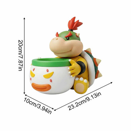 Easy Clean Bowser Jr Popcorn Container Movie Snack Bucket