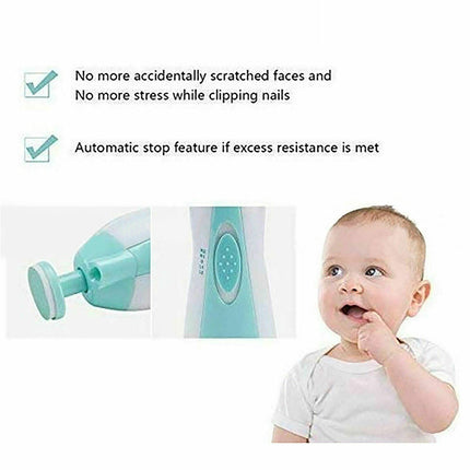 6 in 1 Electric Nail Trimer Infant Newborn Safe Grinder Clipper Tools Set