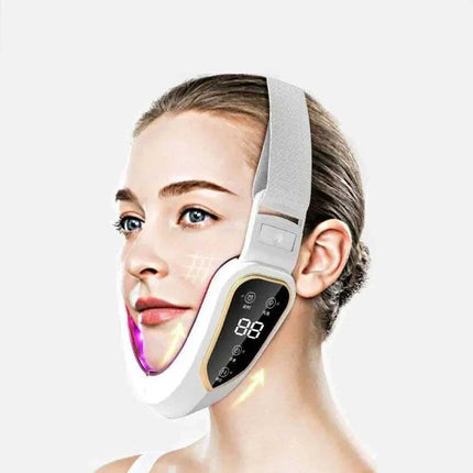 V-Face Shape Massager LED Photon Therapy: Skin Neck Lift, Slim Double-Chin Removal