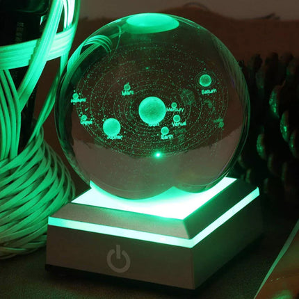 3D LED Light Base Display Stand Square Round for Crystal Art Glass