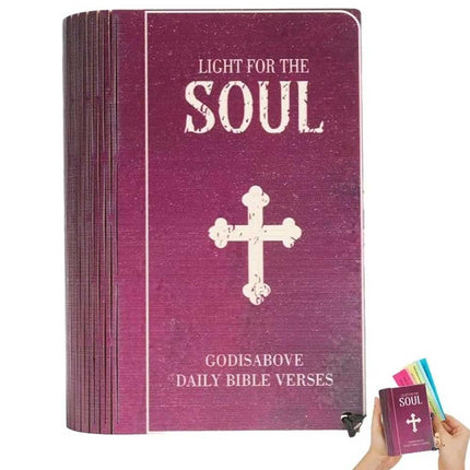 150PCS Bible Verse Cards Handmade Wooden Box Daily Scripture Verses