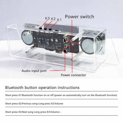 DIY Bluetooth Speaker Soldering Kit, LED Music Spectrum Display