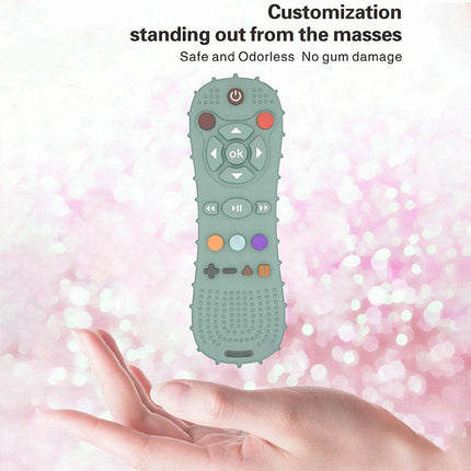 TV Remote Shape Baby Teether Silicone Chew Toy Soothe Teething Toy