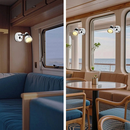 12V 24V Reading Light 3W LED RV Interior USB Type-C Caravan Boat Lamp