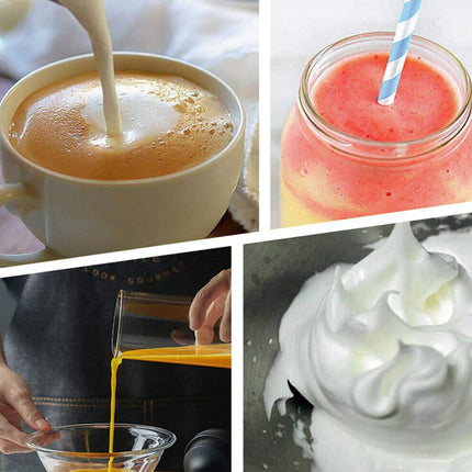Electric Handheld Milk Frother Coffee Whisk Automatic Kitchen Mixer Jug