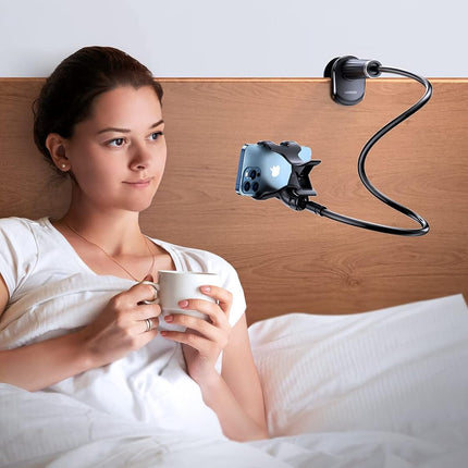 UGREEN Adjustable Bed Phone Holder, Overhead Clamp Long Arm for 4-7.2" Devices