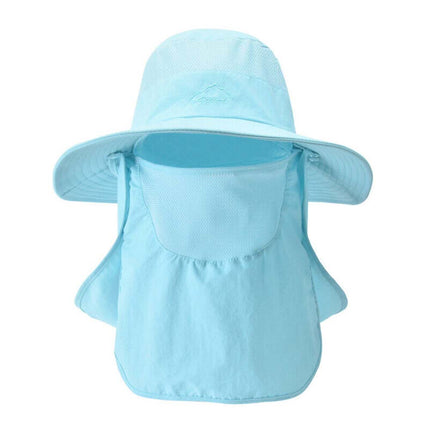 Outdoor Sun UV Protection Fishing Cap Neck Face Flap Hat Wide Brim Summer