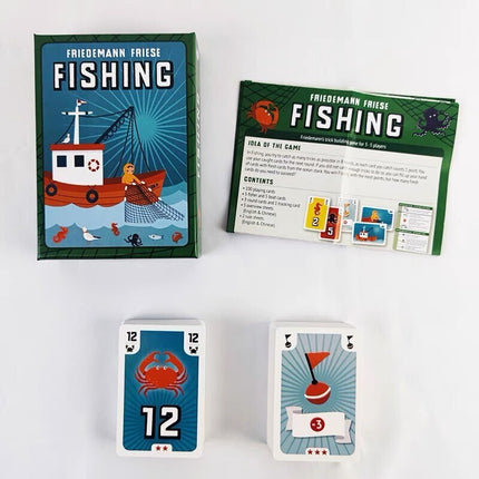 Fishing Game: Trick-Taking & Deck-Building Family Board Game English Cards