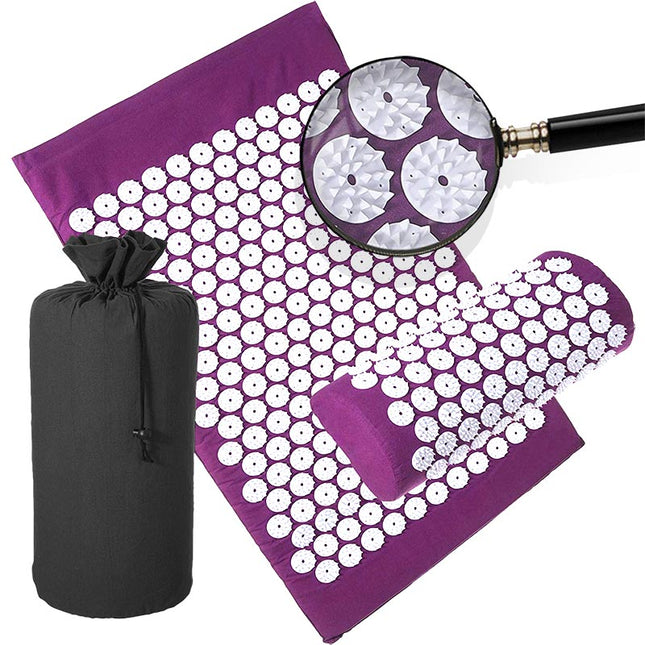 Non-slip Acupressure Yoga Mat, Spike Massage Cushion for Pilates & Fitness