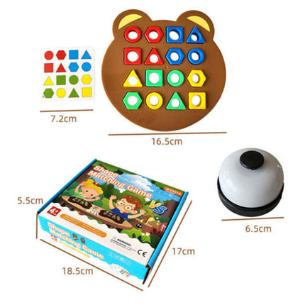 Shape Matching Board Game Color Sensory Educational Toy Quick Matching