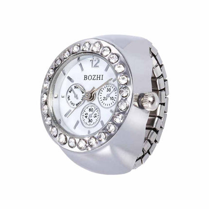 Bling Women's Finger Ring Watch, Analog Quartz Ring Watch