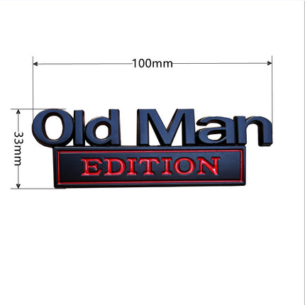 2pcs Old Man Edition 3D Emblem Sticker Badge Fender Decals for Car Truck