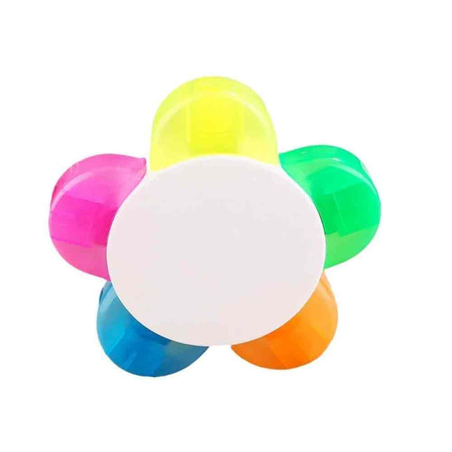 5-in-1 Flower-Shaped Highlighter Pen, Multi-Colored Art & Craft Stationery