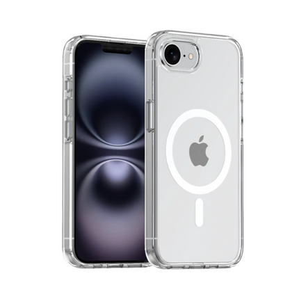 Clear Magsafe Case for iPhone 16e with Tempered Glass Screen Protector