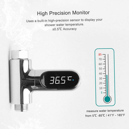 Digital Water Thermometer for Shower, Kitchen & Bath – ℃/℉ Switchable
