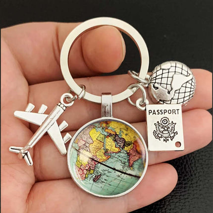 Traveller World Keyring with Charms, Perfect Travelling Souvenir Gift