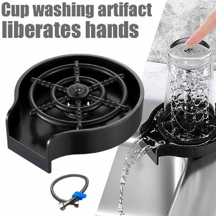Kitchen Sink Glass Rinser, Automatic Cup & Bottle Washer for Bar
