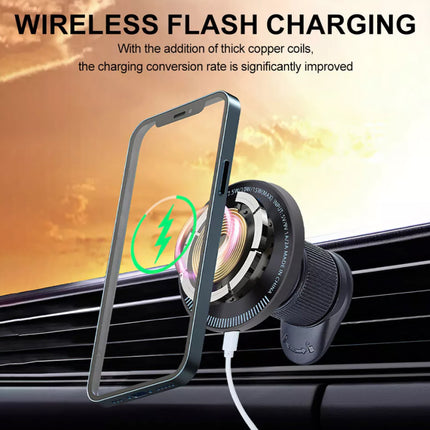 Magnetic Wireless Car Charger Mount Holder for iPhone 15 Phone Charging Stand