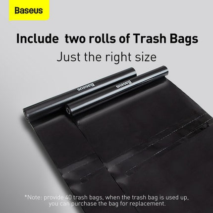 Baseus Car Dustbin Backseat Storage Organizer Trash Bag 40 Garbage Bags