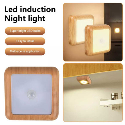 6 LED Motion Sensor Night Light Battery Operated Indoor Closet Cabinet Lamp