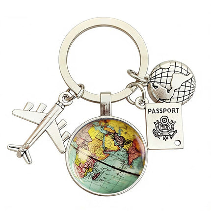 Traveller World Keyring with Charms, Perfect Travelling Souvenir Gift