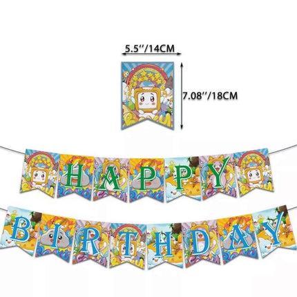 LankyBox Birthday Party Set Balloons Banner Cake Toppers Decor